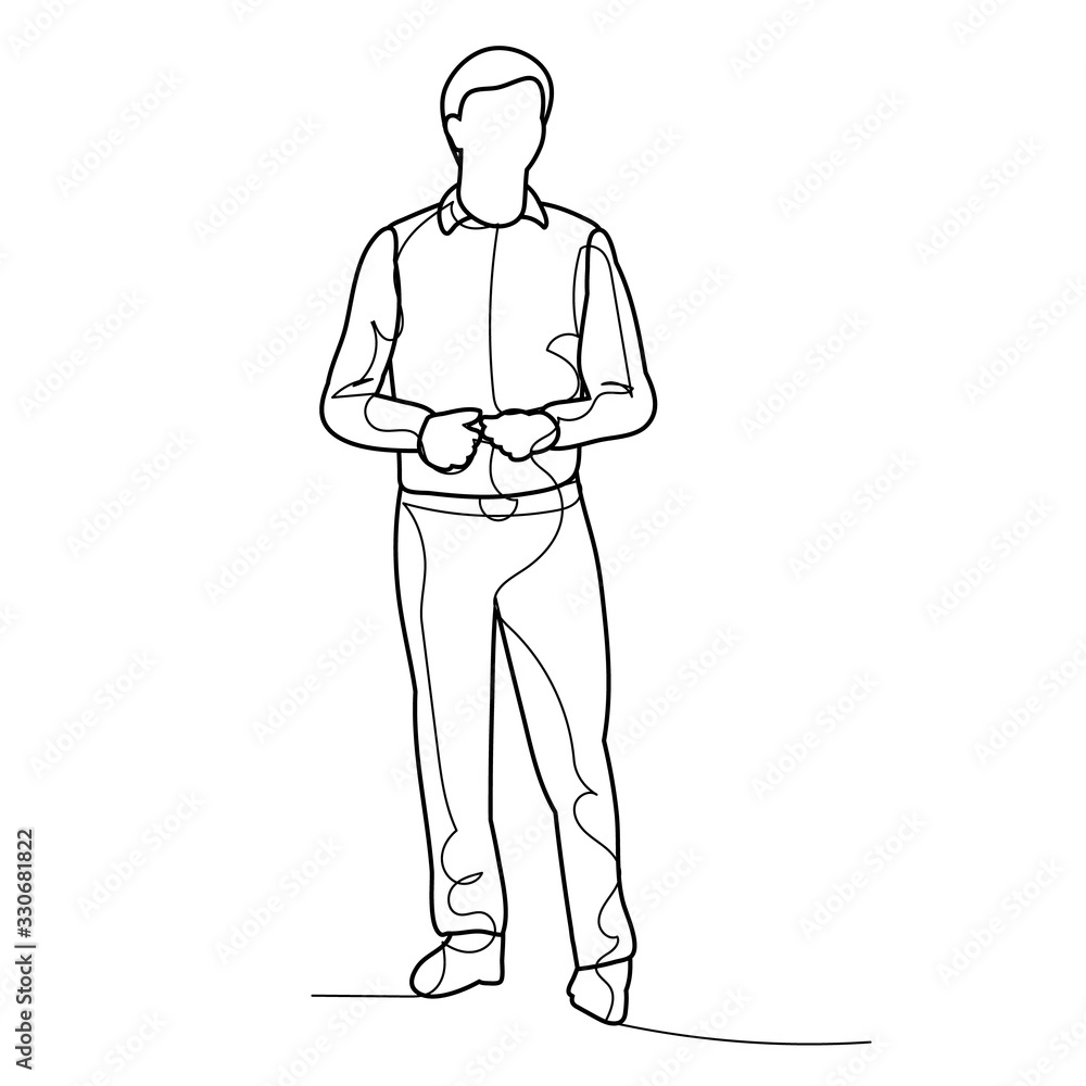 isolated, one line drawing man, businessman, sketch isolated, one line drawing man, businessman, sketch