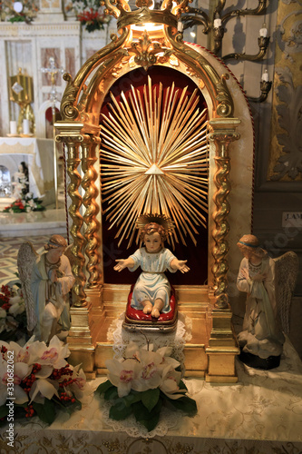 Photography Arenzano (GE), Italy - December 30, 2017: The Shrine of the Infant Jesus of Prag