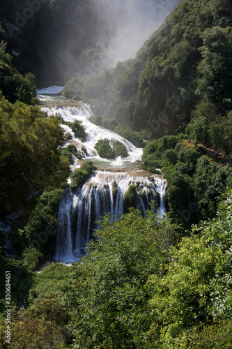 Terni  TR   Italy - May 10  2016  The famous Marmore waterfall  Terni  Umbria  Italy