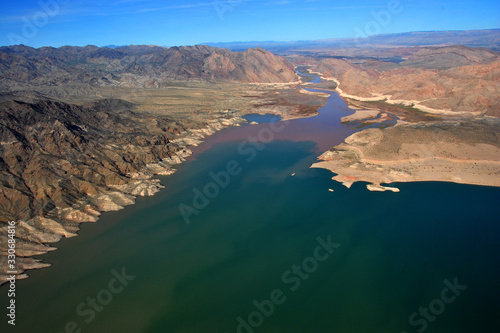 Lake Mead on the border of Arizona and Nevada USA North America