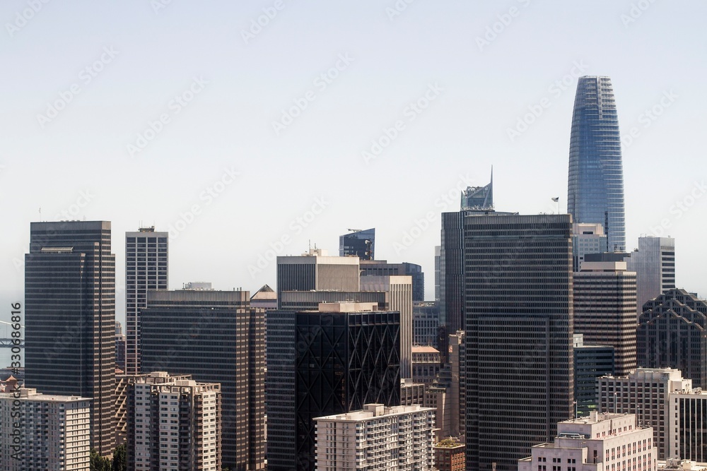 Beautiful view of San Francisco skyline at daytime, California, USA