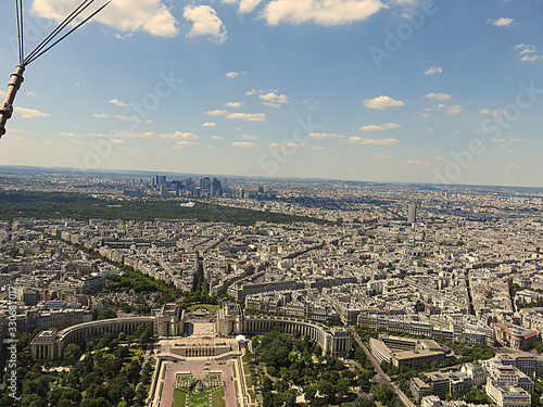 Aerial View of the Trocadero Gardens Paris France