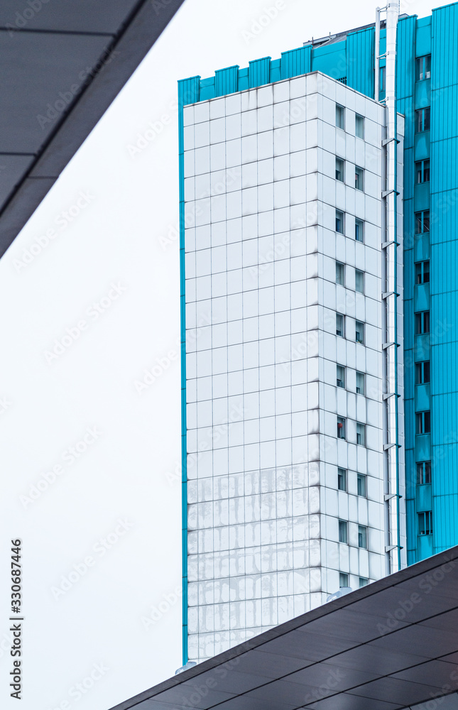modern skyscraper in geometric composition modern skyscraper in geometric composition