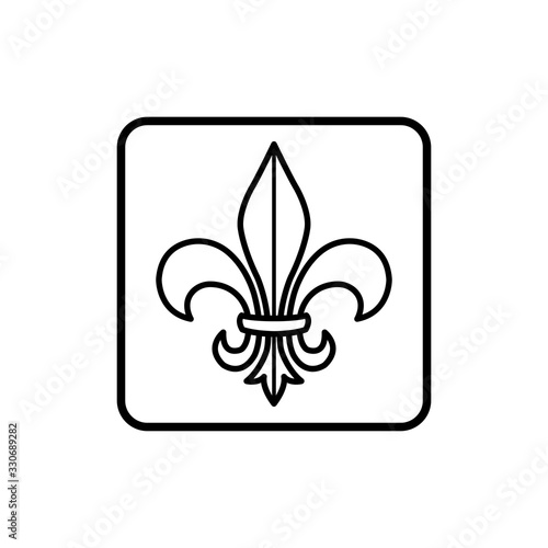 fleur de lis - ornament icon vector design template