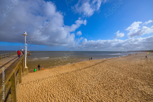Baltic Sea, Usedom Island, winter, morning. Pictures of carefree life, practically just a few hours before the corona virus crisis changes everyone: the island is now closed. Fear instead of joy.