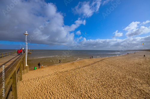 Baltic Sea, Usedom Island, winter, morning. Pictures of carefree life, practically just a few hours before the corona virus crisis changes everyone: the island is now closed. Fear instead of joy.