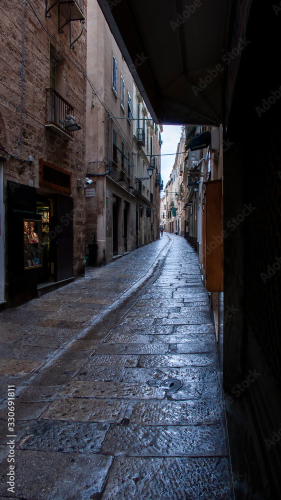 Narrow street in Sardinia