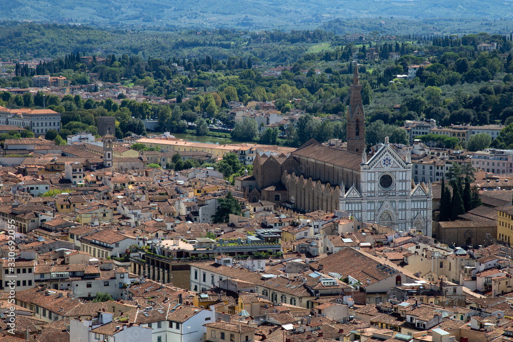 Beautiful view of the Cattedrale of the Santa Croce in Firenze