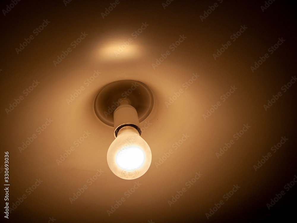 Abstract view of light bulb