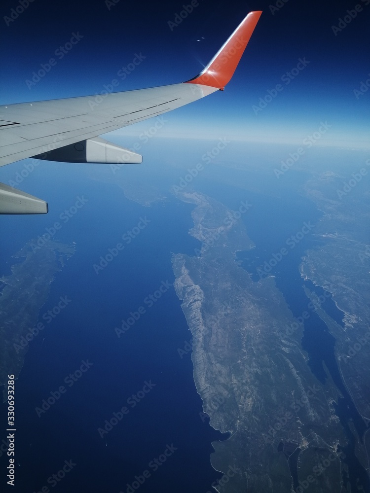 Blue World view from the plane Blue World view from the plane