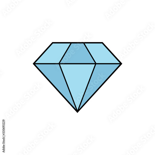 Diamond icon. Flat design style modern vector illustration.