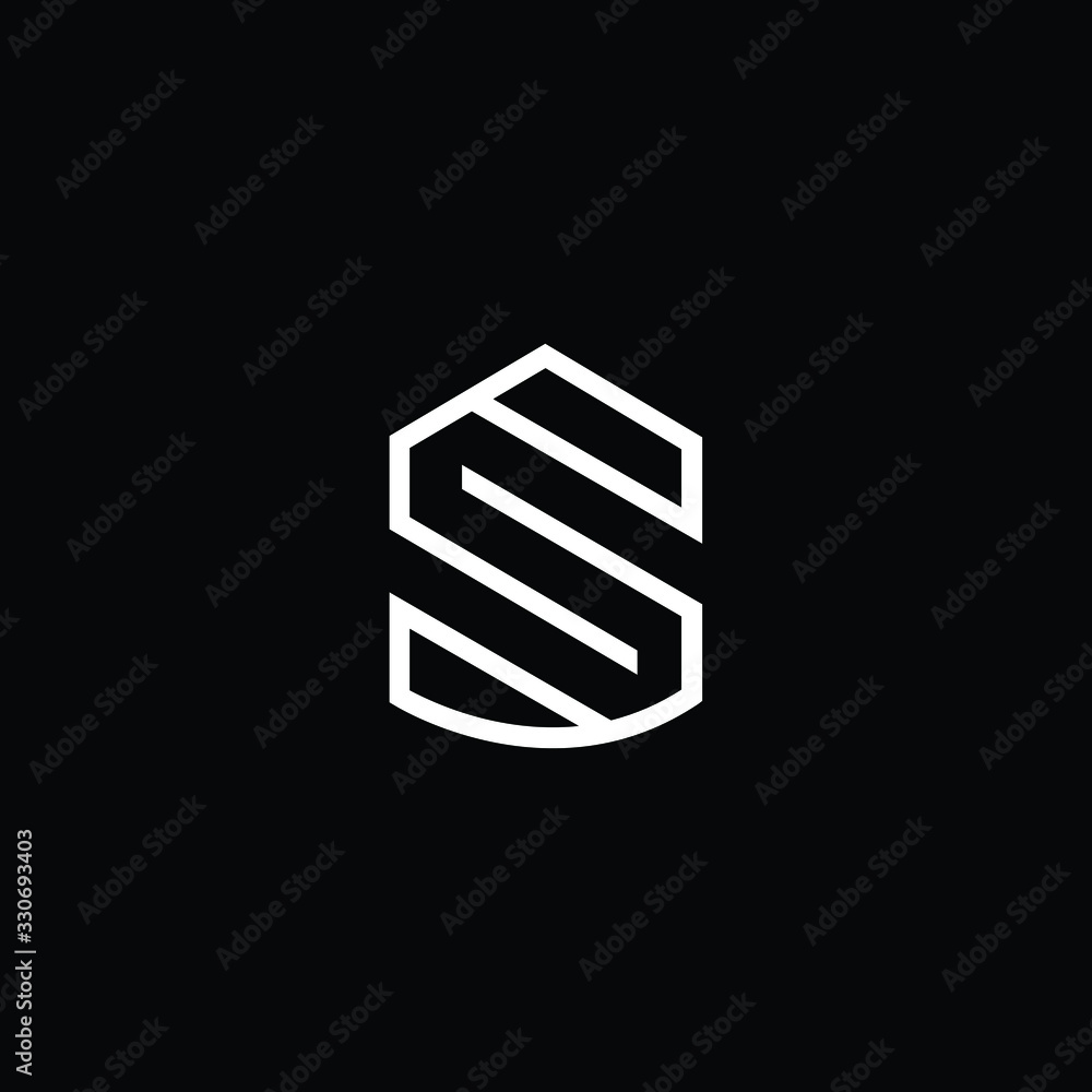Minimal elegant monogram art logo. Outstanding professional trendy awesome artistic S SS initial based Alphabet icon logo. Premium Business logo White color on black background Minimal elegant monogram art logo. Outstanding professional trendy awesome artistic S SS initial based Alphabet icon logo. Premium Business logo White color on black background