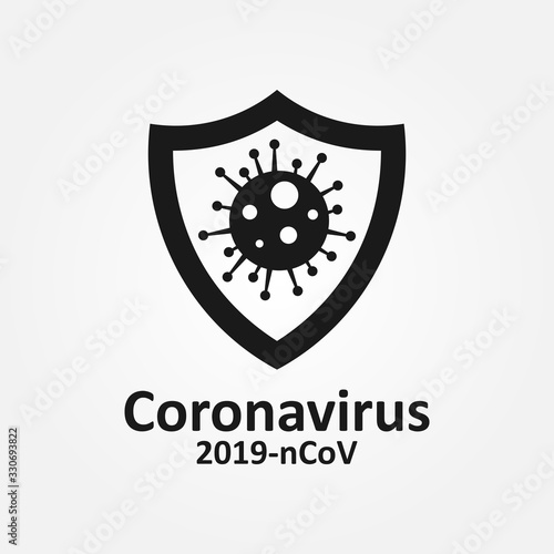 Coronavirus Bacteria Icon, 2019-nCoV Coronavirus Bacteria icon. Coronavirus outbreak Stop virus. Isolated vector icon of virus on white background for poster, banner, flyer.