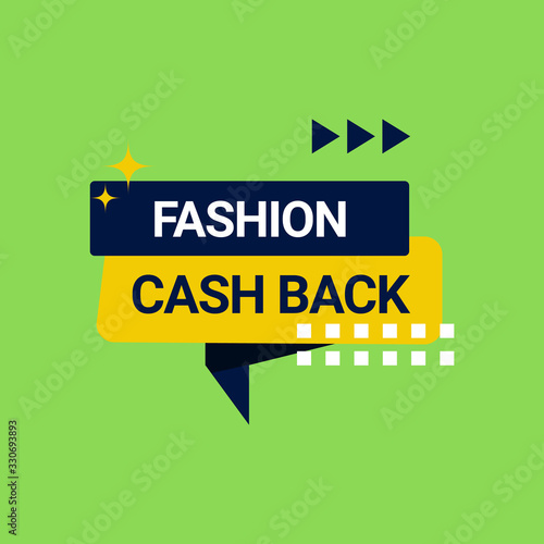 Creative cash back label design vector eps 10