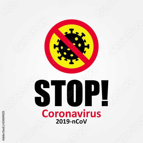 Coronavirus Bacteria Icon, 2019-nCoV Coronavirus Bacteria icon. Coronavirus outbreak Stop virus. Isolated vector icon of virus on white background for poster, banner, flyer.