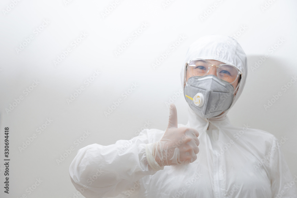 Doctor gesture up confidence Let the patient for outbreak COVID-19. medical in laboratory for Prevention of pandemic in Wuhan China. scientist in biological protective Epidemic virus outbreak concept Doctor gesture up confidence Let the patient for outbreak COVID-19. medical in laboratory for Prevention of pandemic in Wuhan China. scientist in biological protective Epidemic virus outbreak concept