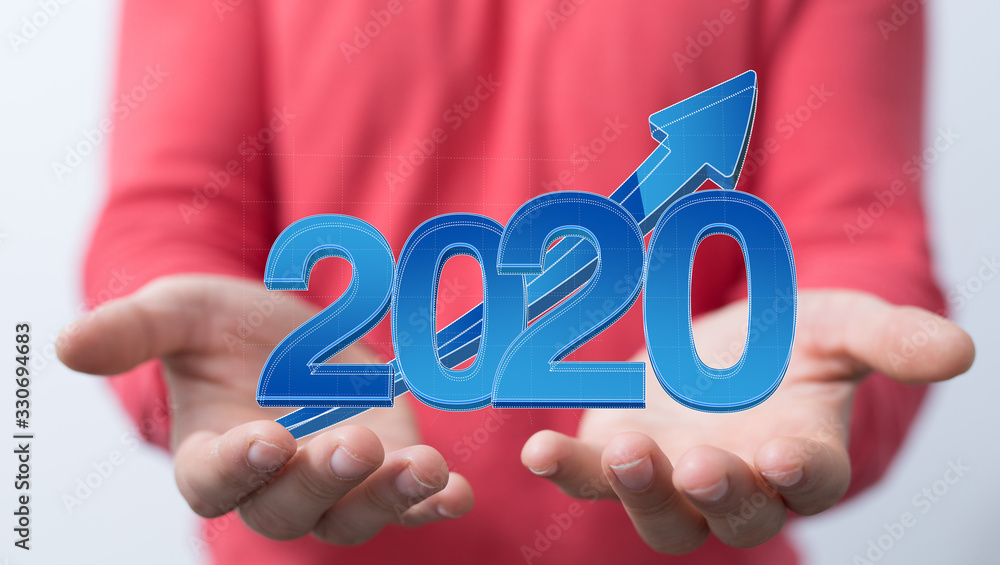 year 2020 business solution concept year 2020 business solution concept
