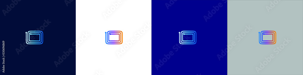 Letter O tech logo icon design. Vector template graphic elements. Technology, digital interfaces, hardware and engineering concepts. Graphic made of circuits Letter O tech logo icon design. Vector template graphic elements. Technology, digital interfaces, hardware and engineering concepts. Graphic made of circuits