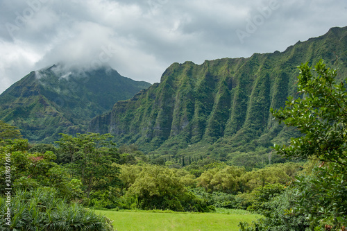 Koolau Mountain Range from Hoomaluhia Botanical Garden 