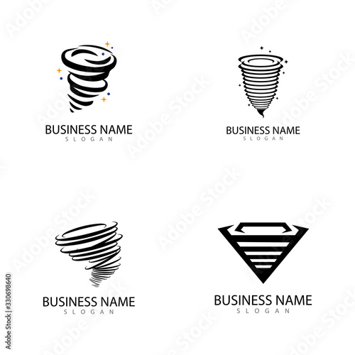 Tornado logo and storm icon  vector illustration design