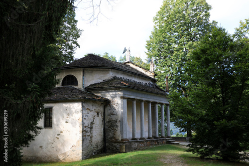 Orta San Giulio (NO), Italy - September 02, 2019: Sacro Monte Calvario chapel, Orta, Novara, Piedmont, Italy