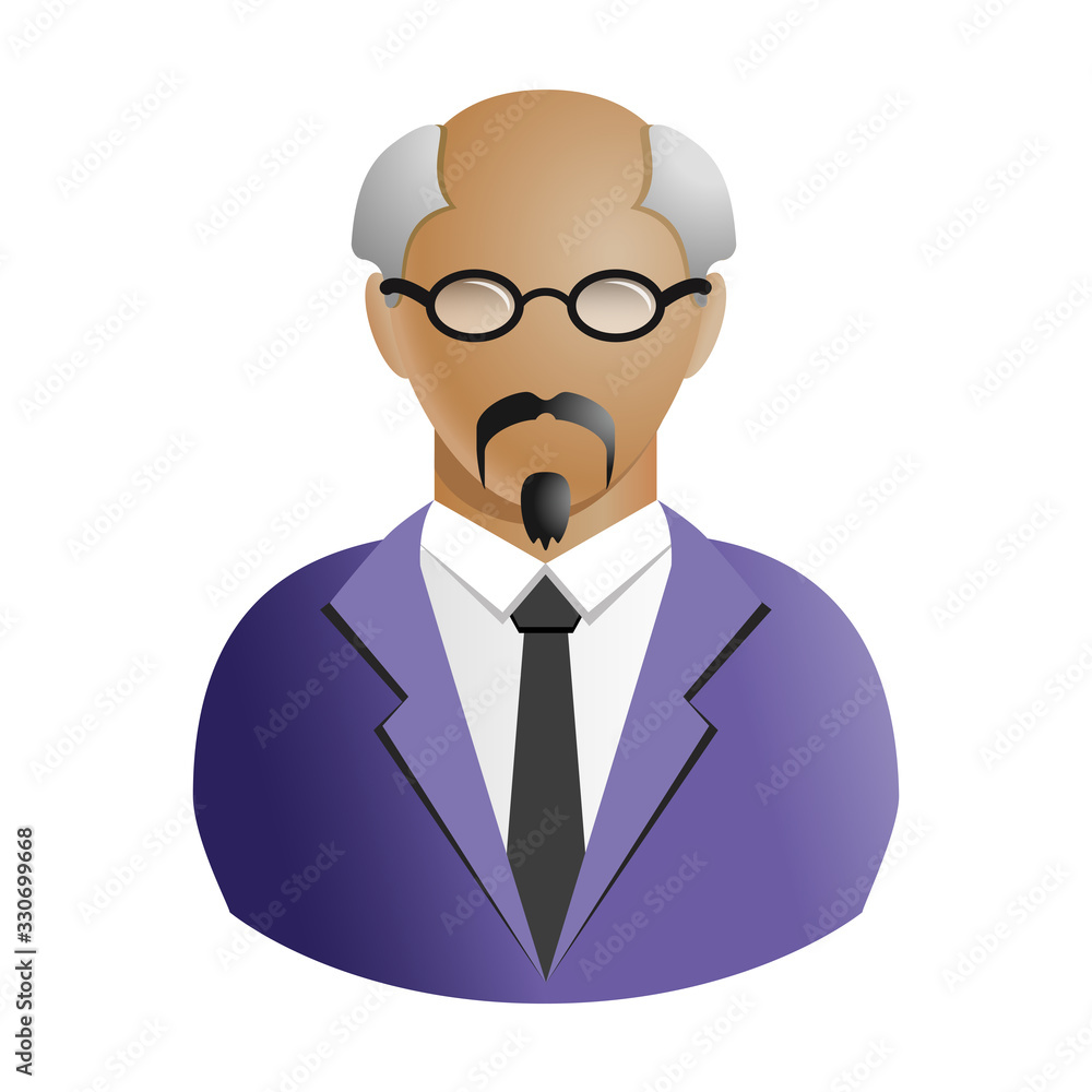 User or member avatar man people icon isolated on white background. Illustration User or member avatar man people icon isolated on white background. Illustration