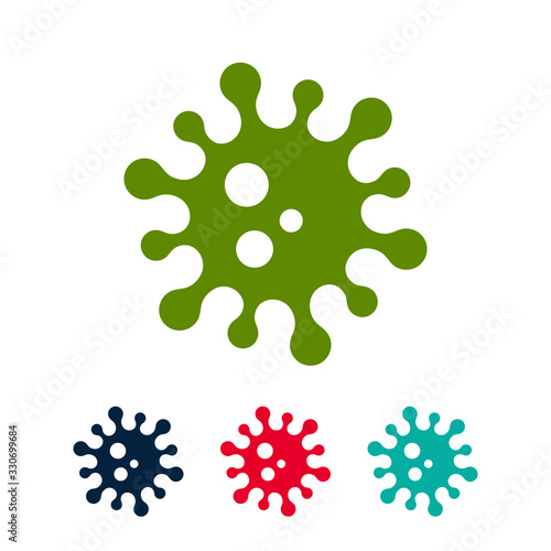 Coronavirus Bacteria Icon, 2019-nCoV Coronavirus Bacteria icon. Coronavirus outbreak Stop virus. Isolated vector icon of virus on white background for poster, banner, flyer.