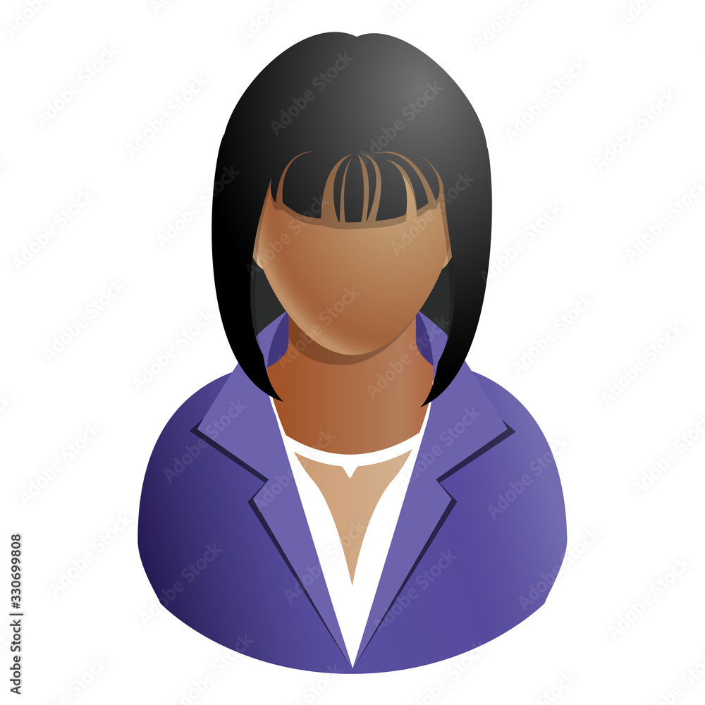 User or member avatar woman people icon isolated on white background. Illustration User or member avatar woman people icon isolated on white background. Illustration