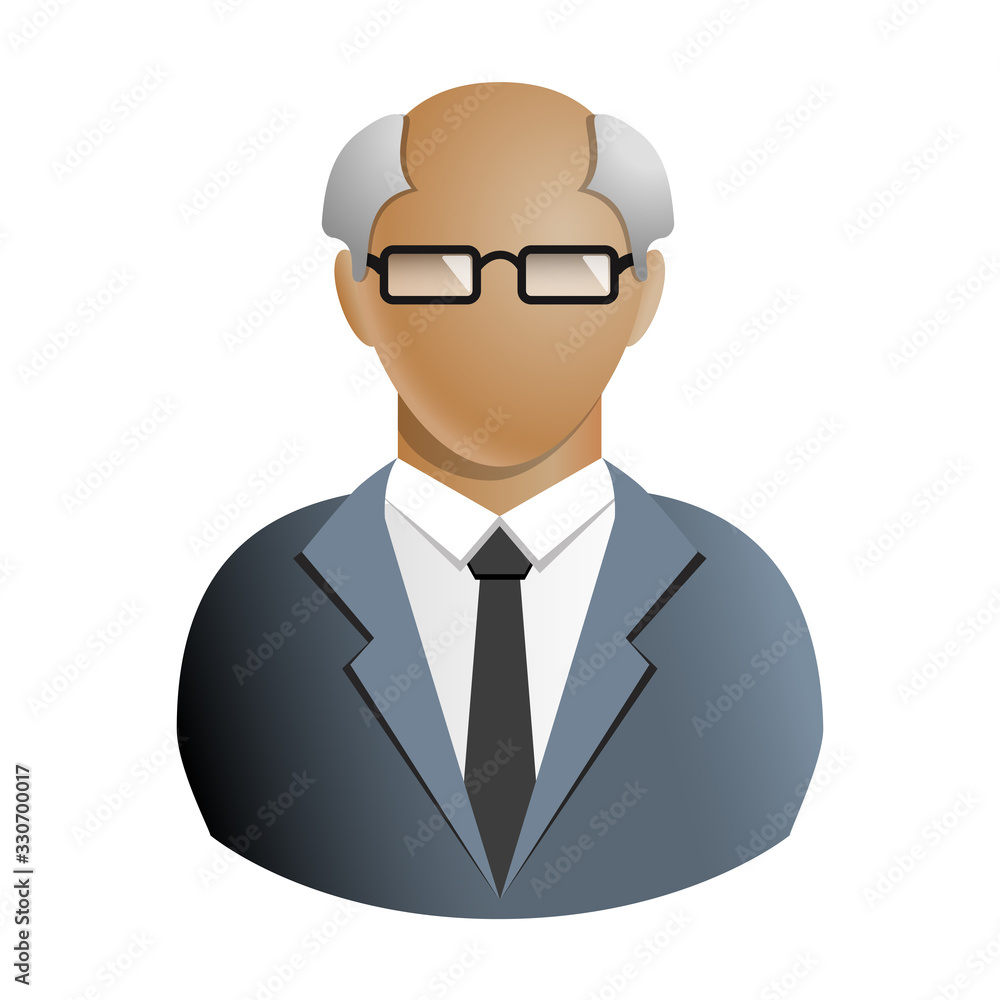User or member avatar man people icon isolated on white background. Illustration User or member avatar man people icon isolated on white background. Illustration