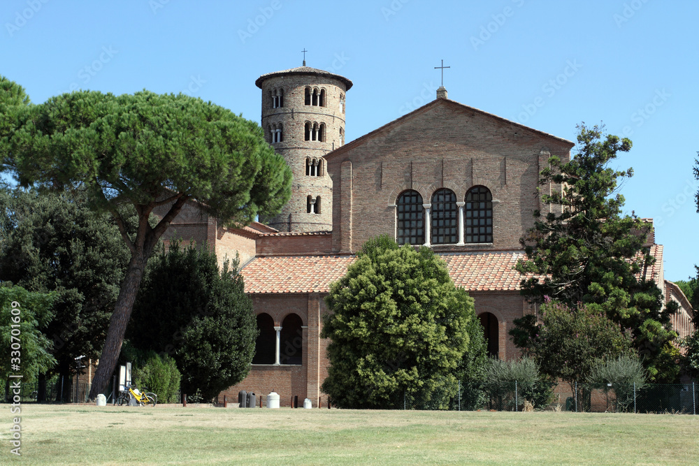 Ravenna, Italy - September 12, 2015: The Basilica of Sant'Apollinare in Classe
