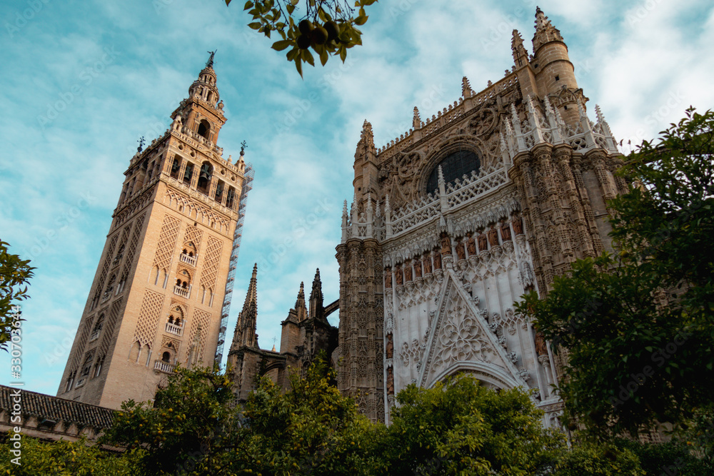 Cathedral in central Seville, Spain