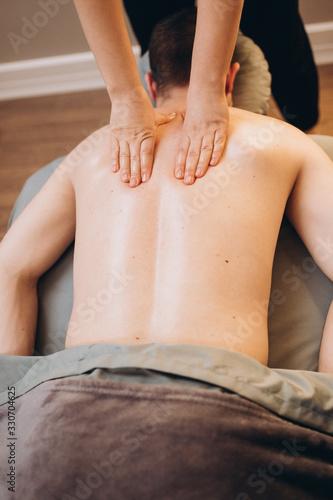 Massage in wellness spa salon. Health care  relaxation  hand massage concept