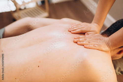 Massage in wellness spa salon. Health care  relaxation  hand massage concept