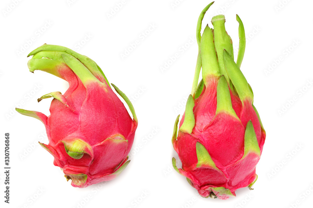 Ripe Dragon fruit isolated on white background. Pitaya or Pitahaya Ripe Dragon fruit isolated on white background. Pitaya or Pitahaya
