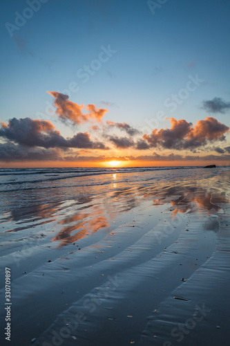 sunset at the north sea