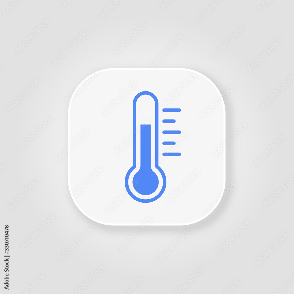 Thermometer icon vector illustration on gray background Thermometer icon vector illustration on gray background