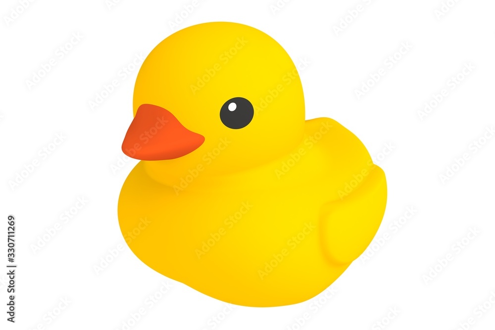 Yellow rubber duck isolated on white background, 3d rendering Yellow rubber duck isolated on white background, 3d rendering