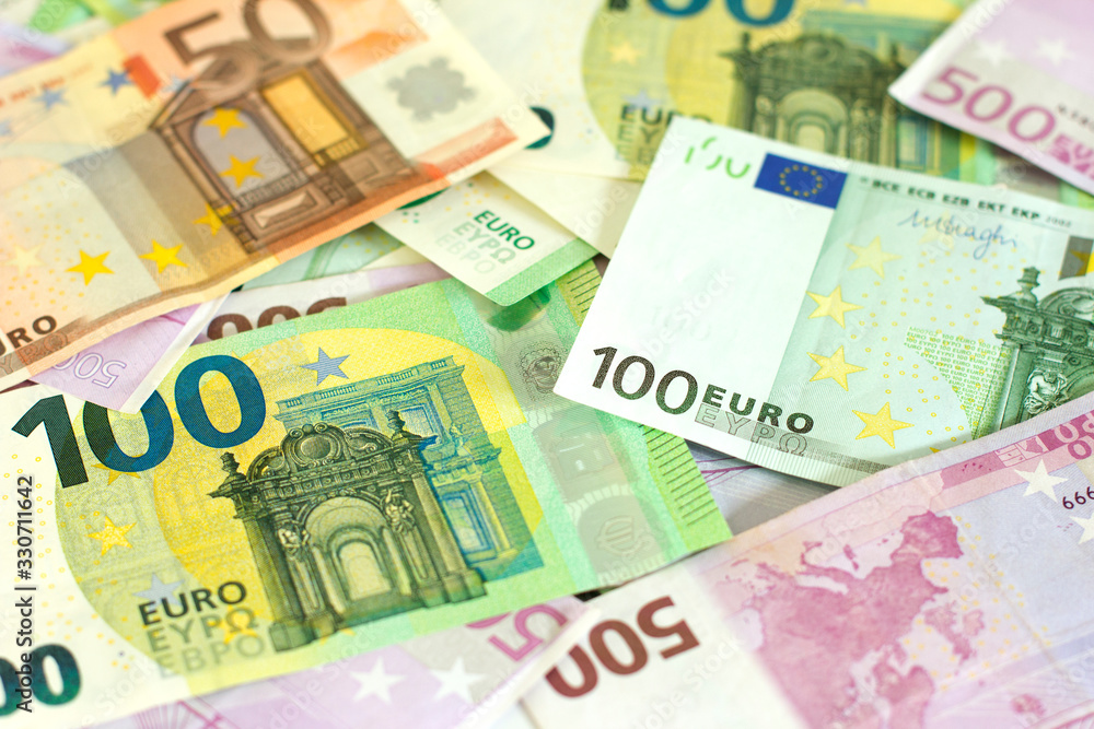 Euro currency money background with banknotes Euro currency money background with banknotes