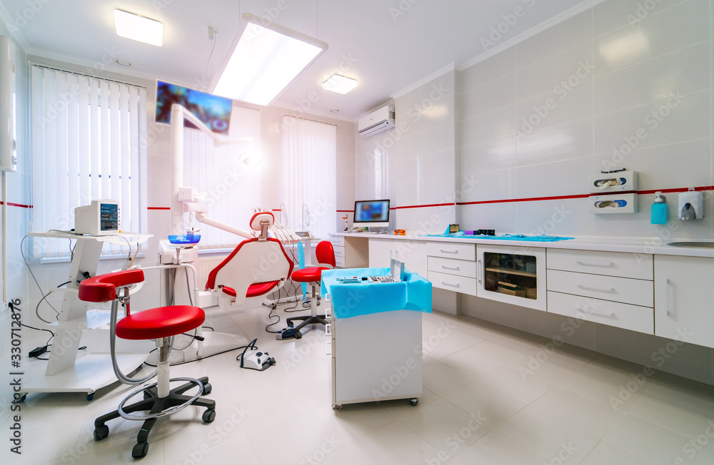 Dental clinic interior design with chair and tools Dental clinic interior design with chair and tools