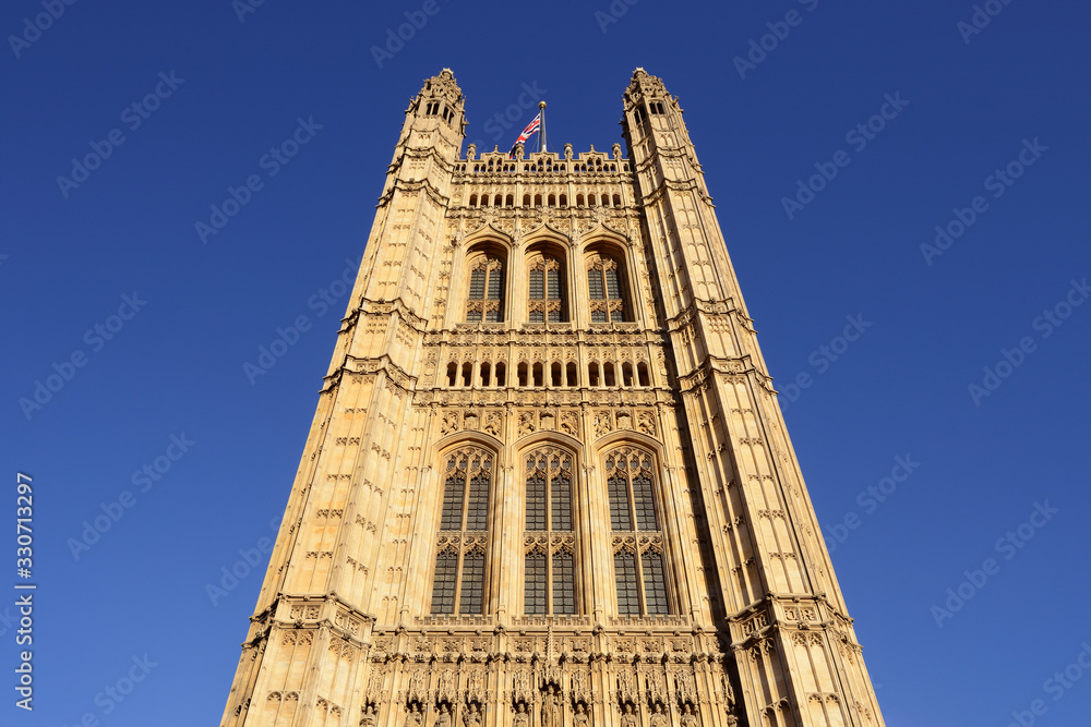 Victoria Tower, Houses of Parliament, Palace of Westminster, London, England, United Kingdom