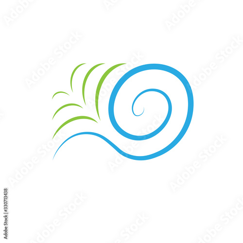 Wave looking like a tropic shell. Digital art. Colorful vector illustration on white background can be used in greeting cards, posters, flyers, banners, logos, branding etc. EPS10