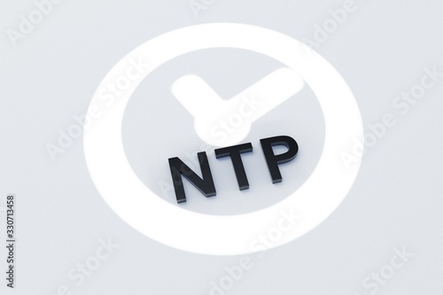 NTP concept room sunlight 3D illustration photo