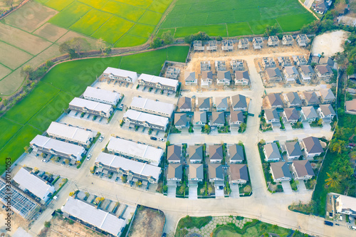 housing estate aerial view