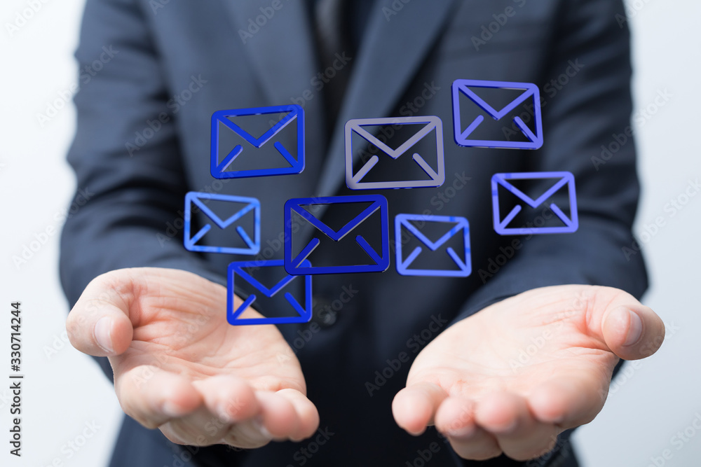 email icons in work space 3d. email icons in work space 3d.