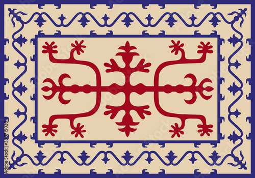 Chechen traditional ornament.  .Vector Illustration.