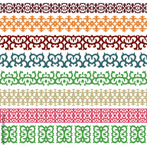 Horizontal ornaments with Caucasian decorative elements