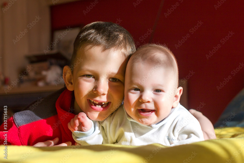 small cheerful toothless children large child portrait small cheerful toothless children large child portrait