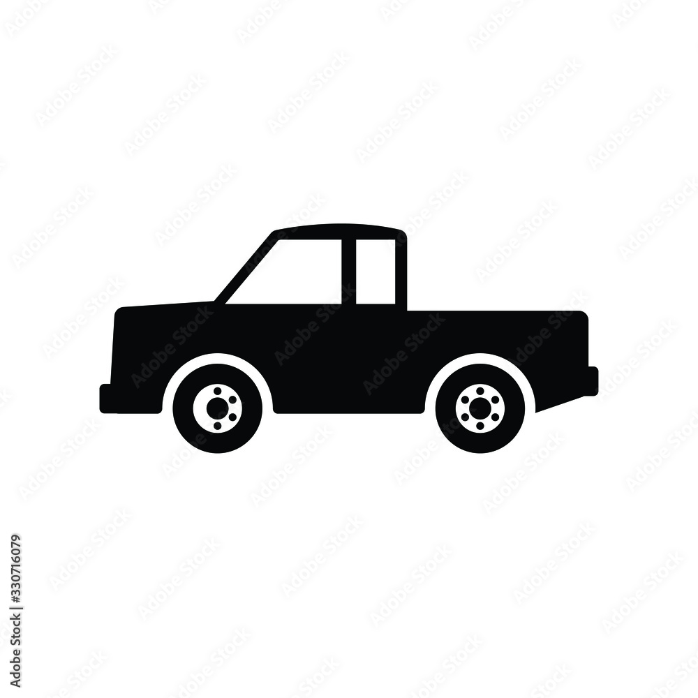 Pick up truck icon vector