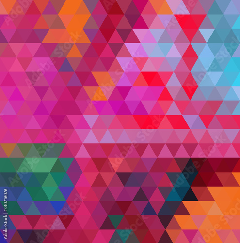 Multicolor purple, pink polygonal illustration, which consist of triangles. Geometric background in Origami style with gradient.