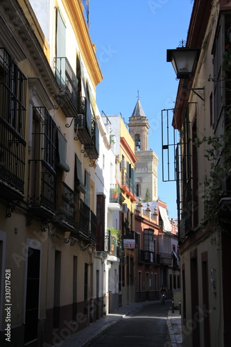 An old narrow street in the center of Seville